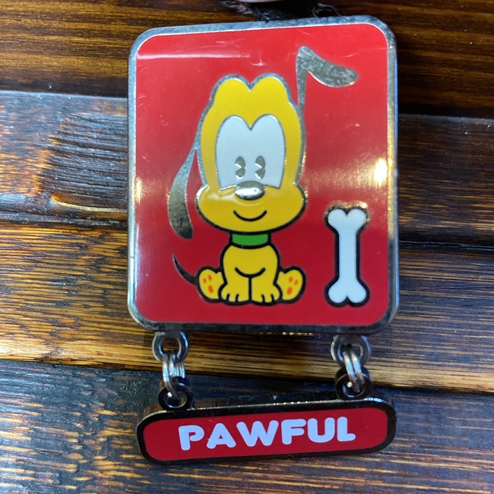 EUC - Vintage Disney Cuties Pluto Pawful Hanging Pin - Limited Edition (1,000)